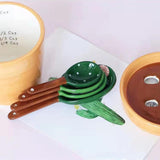 Maxbell 2x Creative Cactus Measuring Spoons in Flower Pot for Food Kitchen Gifts