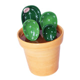 Maxbell 2x Creative Cactus Measuring Spoons in Flower Pot for Food Kitchen Gifts