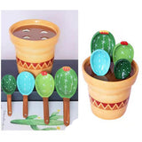 Maxbell 2x Creative Cactus Measuring Spoons in Flower Pot for Food Kitchen Gifts