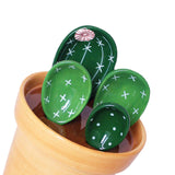 Maxbell 2x Creative Cactus Measuring Spoons in Flower Pot for Food Kitchen Gifts