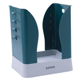 Maxbell Folding Trash Can Dustbin Wastebasket for Kitchen Cabinet Blue Gray