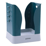 Maxbell Folding Trash Can Dustbin Wastebasket for Kitchen Cabinet Blue Gray