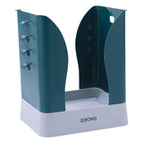 Maxbell Folding Trash Can Dustbin Wastebasket for Kitchen Cabinet Blue Gray