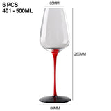12x Wine Glass Goblet Glassware Tasting Cup for Anniversary Burgundy Home