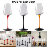 12x Wine Glass Goblet Glassware Tasting Cup for Anniversary Burgundy Home