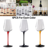 12x Wine Glass Goblet Glassware Tasting Cup for Anniversary Burgundy Home