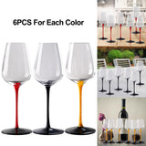12x Wine Glass Goblet Glassware Tasting Cup for Anniversary Burgundy Home