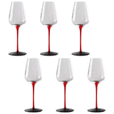 12x Wine Glass Goblet Glassware Tasting Cup for Anniversary Burgundy Home