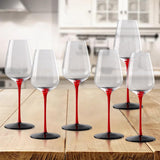 12x Wine Glass Goblet Glassware Tasting Cup for Anniversary Burgundy Home