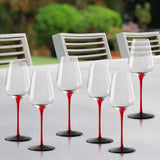 12x Wine Glass Goblet Glassware Tasting Cup for Anniversary Burgundy Home