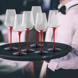12x Wine Glass Goblet Glassware Tasting Cup for Anniversary Burgundy Home