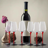 12x Wine Glass Goblet Glassware Tasting Cup for Anniversary Burgundy Home
