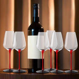 12x Wine Glass Goblet Glassware Tasting Cup for Anniversary Burgundy Home
