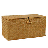 Storage Basket With Lid Woven Rattan Sundries Storage Box Wicker Basket S