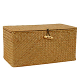 Storage Basket With Lid Woven Rattan Sundries Storage Box Wicker Basket S