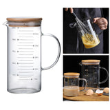 Clear Measuring Jugs Measured Beaker for Stovetop Safe Hot/Cold Kitchen 1000ml