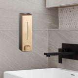 Maxbell 2x600ml Soap Dispenser Wall Mounted Bathroom Shower Shampoo Hotel  Gold