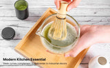 Maxbell 2x500ml Clear Textured Glass matcha bowl Cups With Pouring Spout