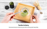 Maxbell 2x500ml Clear Textured Glass matcha bowl Cups With Pouring Spout