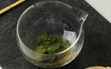 Maxbell 2x500ml Clear Textured Glass matcha bowl Cups With Pouring Spout