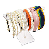 Maxbell 2xAcrylic Headband Holder Hairband Display Stand Protection Durable for Watch 1 Tier