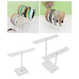 Maxbell 2xAcrylic Headband Holder Hairband Display Stand Protection Durable for Watch 1 Tier