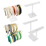 Maxbell 2xAcrylic Headband Holder Hairband Display Stand Protection Durable for Watch 1 Tier
