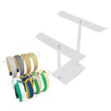 Maxbell 2xAcrylic Headband Holder Hairband Display Stand Protection Durable for Watch 2 Tier