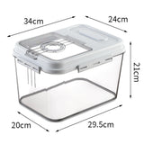 Maxbell Maxbell Clear Rice Storage Container Pantry Organization for Household Nuts Kitchen 33Lbs