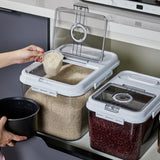 Maxbell Maxbell Clear Rice Storage Container Pantry Organization for Household Nuts Kitchen 33Lbs
