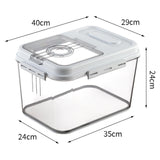 Maxbell Maxbell Clear Rice Storage Container Pantry Organization for Household Nuts Kitchen 66Lbs