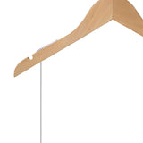 Maxbell 2xWooden Suit Hangers Pant Hangers Swivel Hook Sturdy Durable with Clips for Woman Clothes