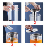 Maxbell 2xClear Beverage Dispenser Ice Cylinder with Faucet for lemon Juice