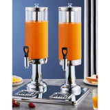 Maxbell 2xClear Beverage Dispenser Ice Cylinder with Faucet for lemon Juice