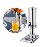 Maxbell 2xClear Beverage Dispenser Ice Cylinder with Faucet for lemon Juice