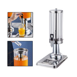 Maxbell 2xClear Beverage Dispenser Ice Cylinder with Faucet for lemon Juice