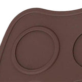 Maxbell Coffee Tamper Mat Counter Edge Holder for Kitchen Coffee Accessories Double Brown