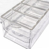 Maxbell 2xChilled Condiment Server Transparent Serving Bowls for Salad Outdoor Fruits