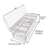 Maxbell 2xChilled Condiment Server Transparent Serving Bowls for Salad Outdoor Fruits