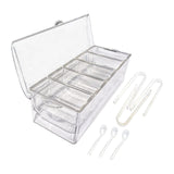 Maxbell 2xChilled Condiment Server Transparent Serving Bowls for Salad Outdoor Fruits