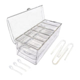 Maxbell 2xChilled Condiment Server Transparent Serving Bowls for Salad Outdoor Fruits