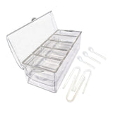 Maxbell 2xChilled Condiment Server Transparent Serving Bowls for Salad Outdoor Fruits