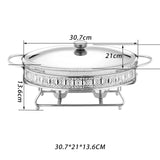 Maxbell Chafing Dish Buffet Set Catering Food Warmer for Event Party Banquet Kitchen Argent