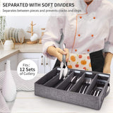 Maxbell 2x5 Compartment Flatware Storage Case Cutlery Storage Holder for Spoons Drawer