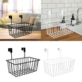 Maxbell 2xGrid Storage Baskets with Hooks over Cabinet Door Organizer Basket for RV Black