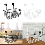 Maxbell 2xGrid Storage Baskets with Hooks over Cabinet Door Organizer Basket for RV Black