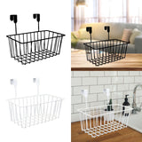 Maxbell 2xGrid Storage Baskets with Hooks over Cabinet Door Organizer Basket for RV Black