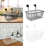 Maxbell 2xGrid Storage Baskets with Hooks over Cabinet Door Organizer Basket for RV Black