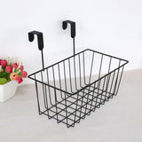 Maxbell 2xGrid Storage Baskets with Hooks over Cabinet Door Organizer Basket for RV Black