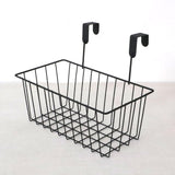 Maxbell 2xGrid Storage Baskets with Hooks over Cabinet Door Organizer Basket for RV Black